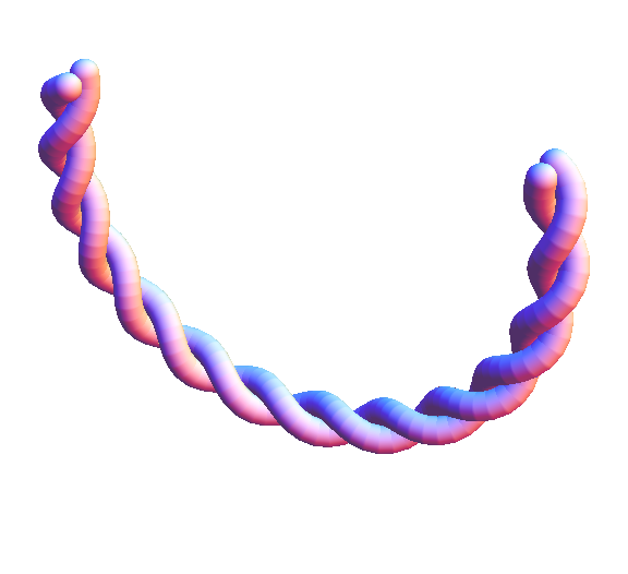 Figure of twisted rope